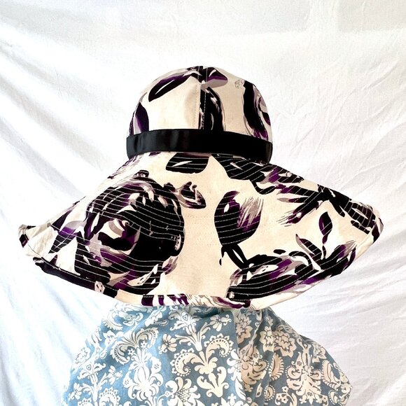 Scala Pronto Wide Brim, Floppy, Sun Hat, 100% Cotton, Floral Design, Excellent! - Picture 8 of 15